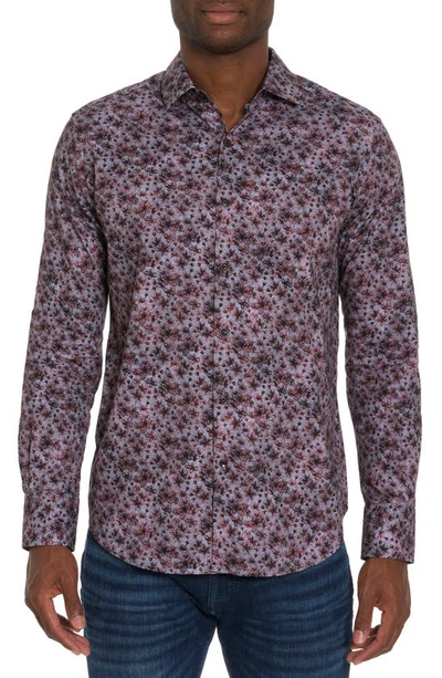 Shop Robert Graham Lancelott Woven Button-up Shirt In Burgundy