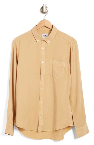 Shop Nn07 Manza Slim Fit Button-down Shirt In Light Khaki