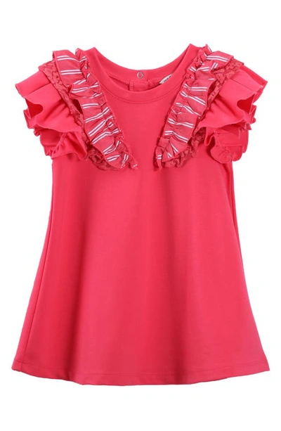 Shop Habitual Ruffle Flutter Sleeve Dress In Pink