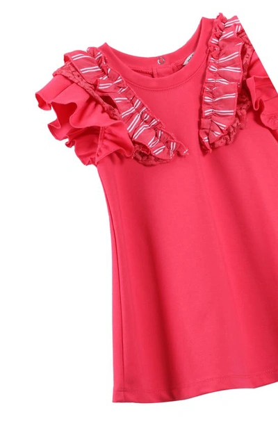 Shop Habitual Ruffle Flutter Sleeve Dress In Pink