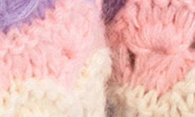 Shop Saachi Pastel Crochet Knit Cardigan In Cream