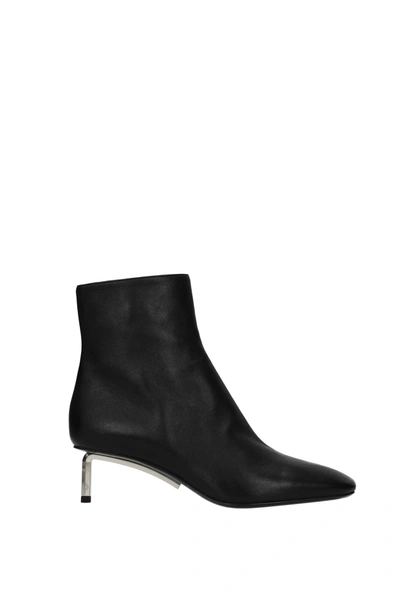 Shop Off-white Ankle Boots Leather Black