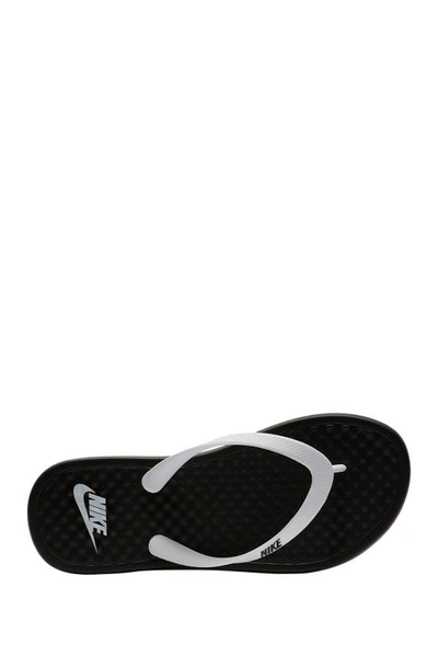 Shop Nike On Deck Flip Flop Sandal In Black/ Black/ White