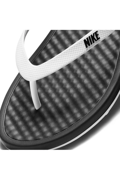 Shop Nike On Deck Flip Flop Sandal In Black/ Black/ White