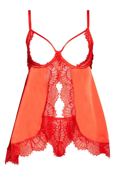 Shop Ann Summers Unwrap Me Babydoll Chemise & G-string Thong In Red