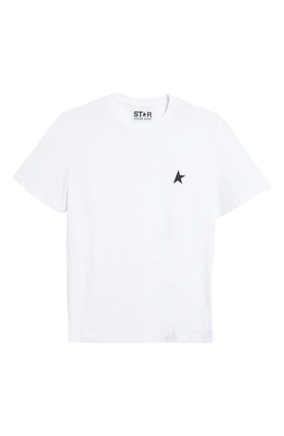 Shop Golden Goose Small Star Cotton Logo Tee In White