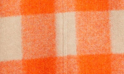 Shop Isabel Marant Étoile Harveli Buffalo Plaid Shirt Jacket In Orange