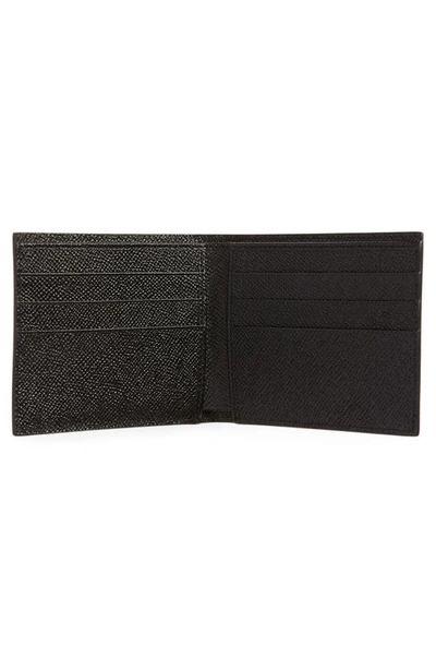 Shop Dolce & Gabbana Logo Plaque Leather Bifold Wallet In Black