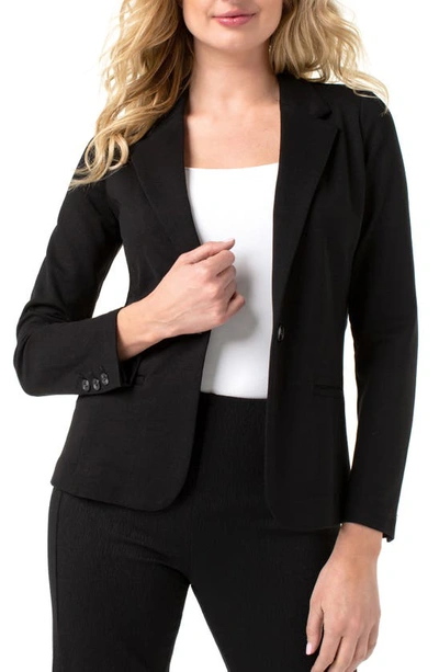 Shop Liverpool Fitted Knit Blazer In Black