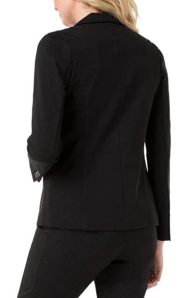 Shop Liverpool Fitted Knit Blazer In Black