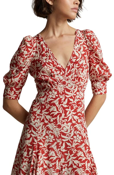 Shop Polo Ralph Lauren Floral A-line Dress In Spring Lily Floral