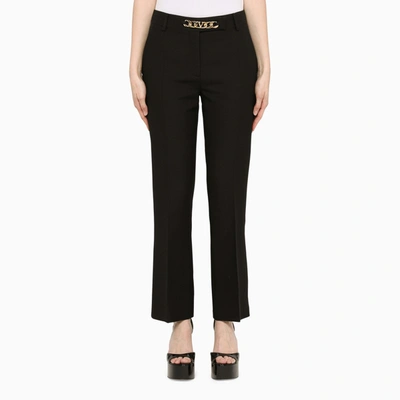 Shop Valentino Classic Black Wool Trousers