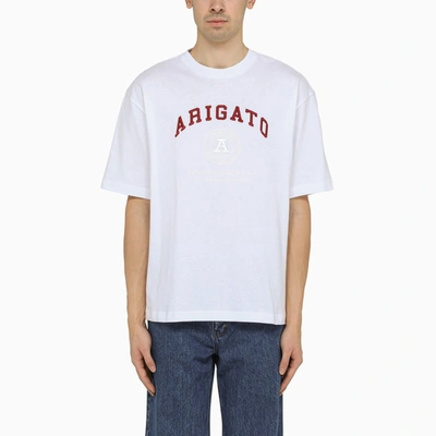 Shop Axel Arigato White Oversize T-shirt With Logo