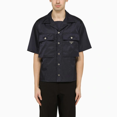 Shop Prada Blue Re-nylon Shirt