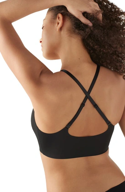 True & Co. True Body Triangle Convertible Strap Bralette In Black