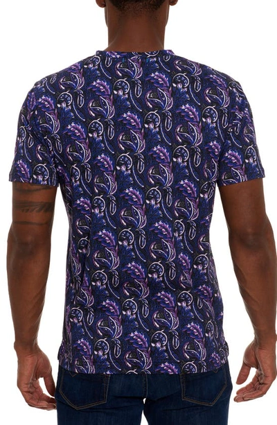 Shop Robert Graham Pallas Cotton T-shirt In Purple