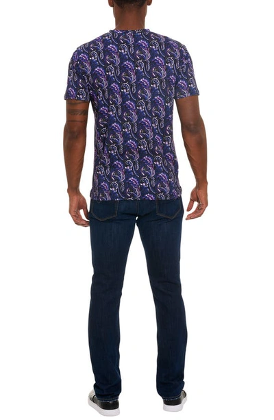 Shop Robert Graham Pallas Cotton T-shirt In Purple