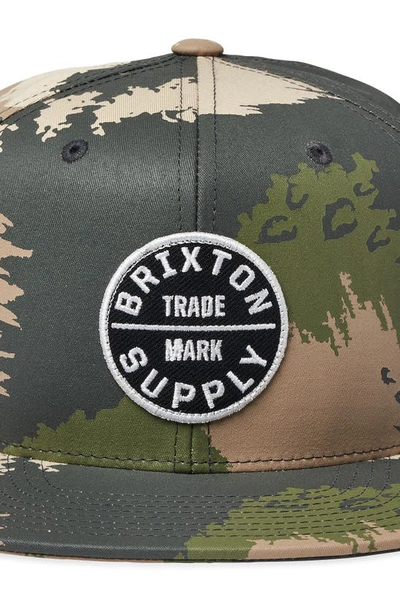 Shop Brixton Oath Iii Snapback Baseball Cap In Camo