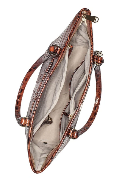 Brahmin Medium Asher Melbourne Embossed Leather Tote In Pecan