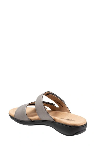 Shop Trotters Rose Strappy Sandal In Pewter Metallic