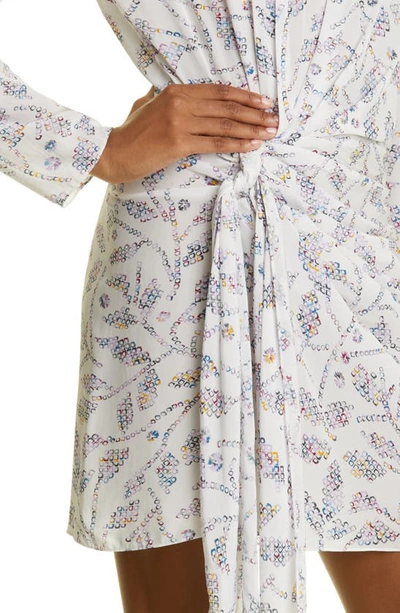 Isabel Marant Étoile Dulce Printed Long Sleeve Mini Dress In Ecru