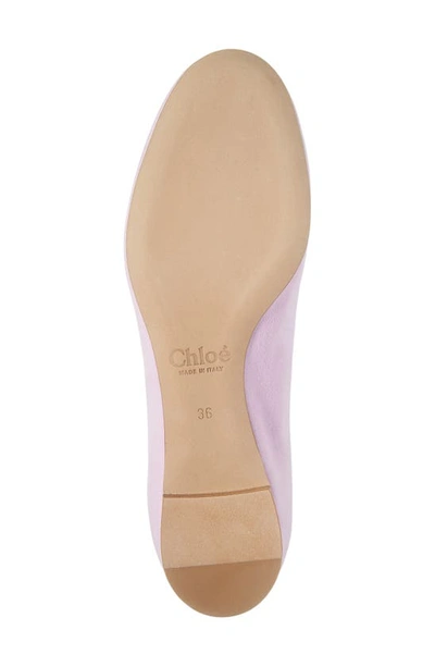 Shop Chloé Lauren Scalloped Ballet Flat In Creamy Lilac