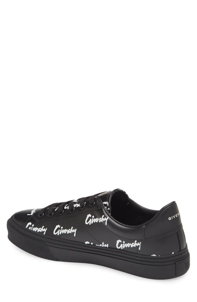 Shop Givenchy City Sport Logo Print Low Top Sneaker In Black/ White