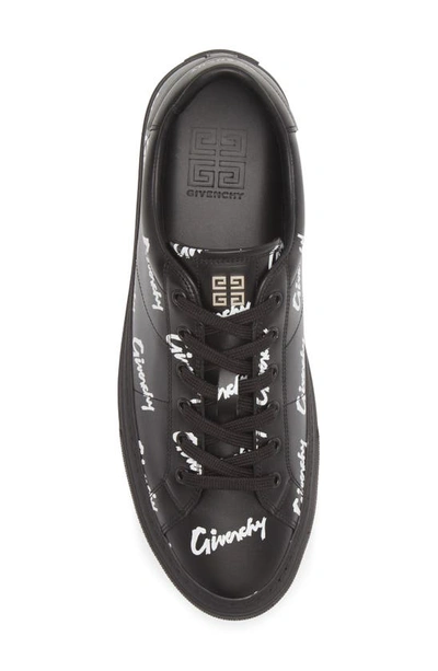 Shop Givenchy City Sport Logo Print Low Top Sneaker In Black/ White