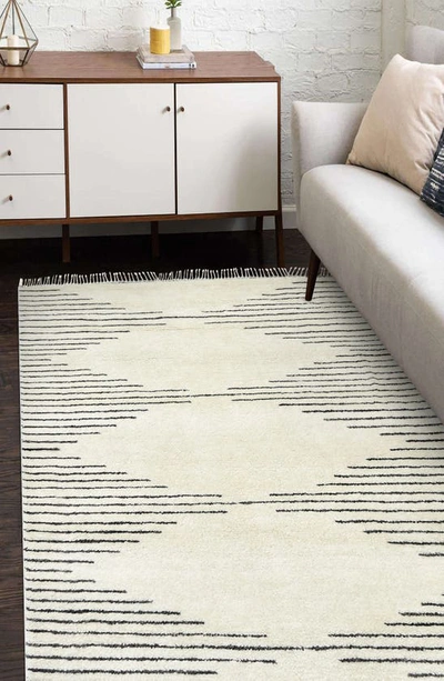Shop Solo Rugs Bernie Wool Blend Area Rug In Parchment