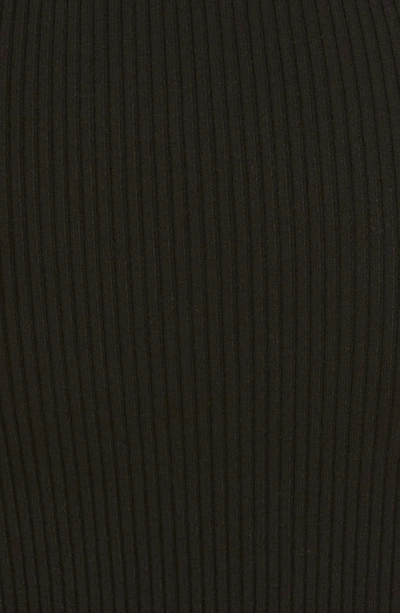 Shop Attico Amilia Off The Shoulder Long Sleeve Midi Sweater Dress In White/ Black