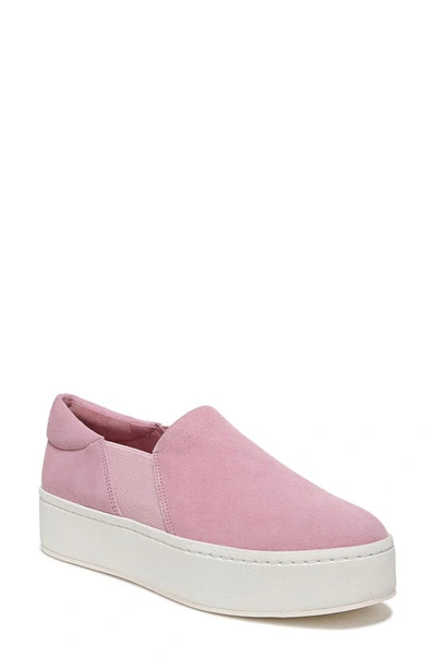 Shop Vince Warren Platform Slip-on Sneaker In Pink Sand