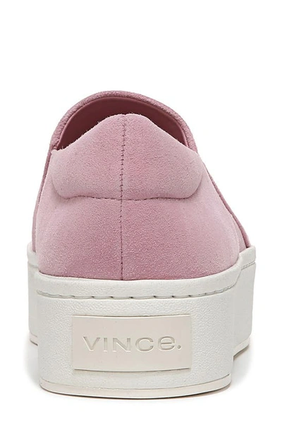 Shop Vince Warren Platform Slip-on Sneaker In Pink Sand
