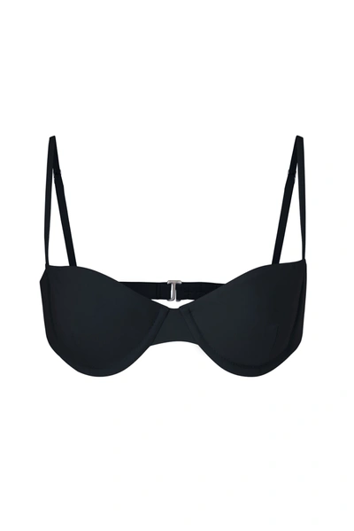 Shop Anemos Balconette Underwire Bikini Top In Black