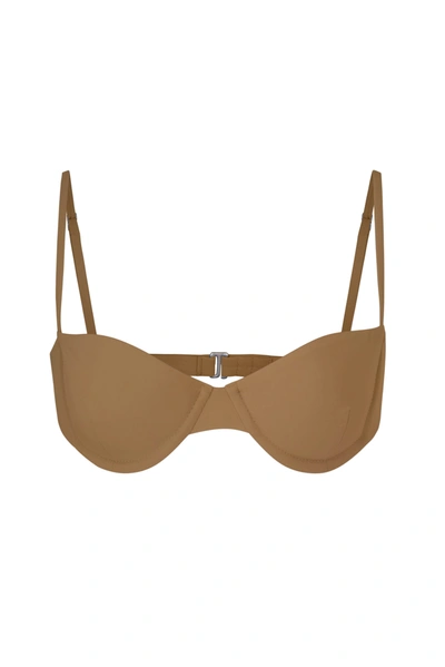 Shop Anemos Balconette Underwire Bikini Top In Sandstone