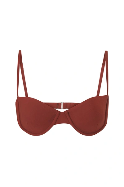 Shop Anemos Balconette Underwire Bikini Top In Umber
