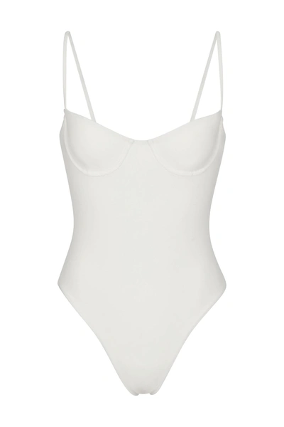 Shop Anemos The Balconette Underwire One-piece In Off-white