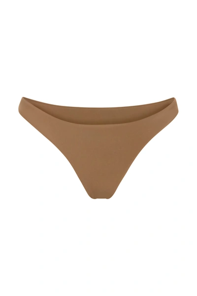Shop Anemos Eighties High-cut Bikini Bottom In Sandstone