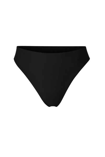 Shop Anemos Midi High-cut Bikini Bottom In Black