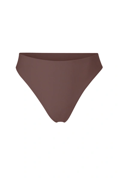 Shop Anemos Midi High-cut Bikini Bottom In Moka