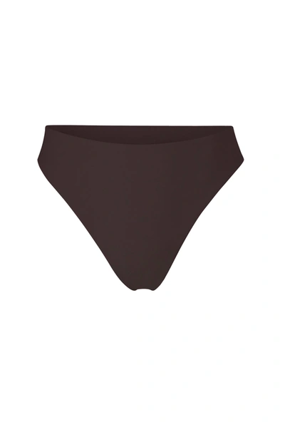 Shop Anemos Midi High-cut Bikini Bottom In Espresso