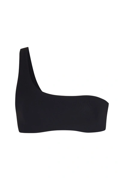 Shop Anemos One-shoulder Bikini Top In Black