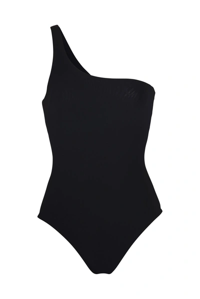 Shop Anemos One-shoulder One-piece In Black