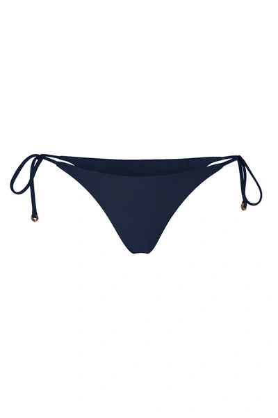 Shop Anemos String Tie Bikini Bottom In Navy