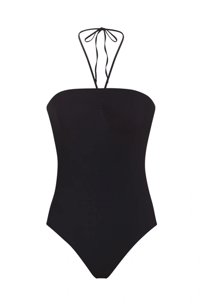 Shop Anemos Sweetheart Halter One-piece In Black