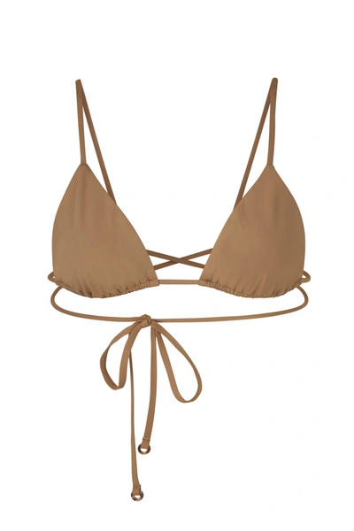 Shop Anemos Wrap Triangle Bikini Top In Sandstone