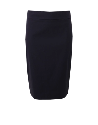 Shop Avenue Montaigne Pull-on Stretch Pencil Skirt In Navy