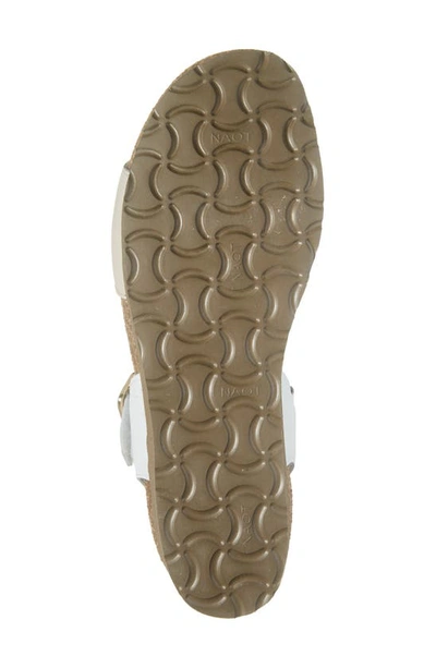 Naot Aubrey Wedge Sandal In Soft Ivory/ Soft White Leather