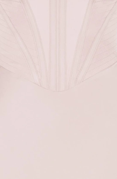 House Of Cb Myrna Satin Corset Midi Dress In Crystal