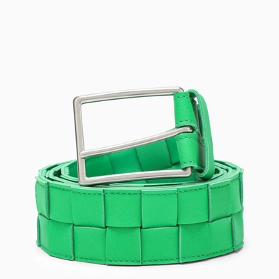 Shop Bottega Veneta Maxi Intreccio Green Belt