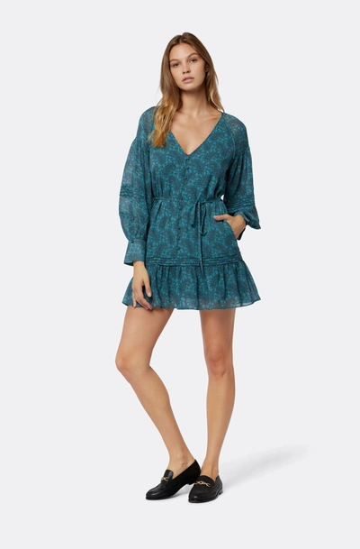 Shop Joie Bree Mini Silk Dress In Blue